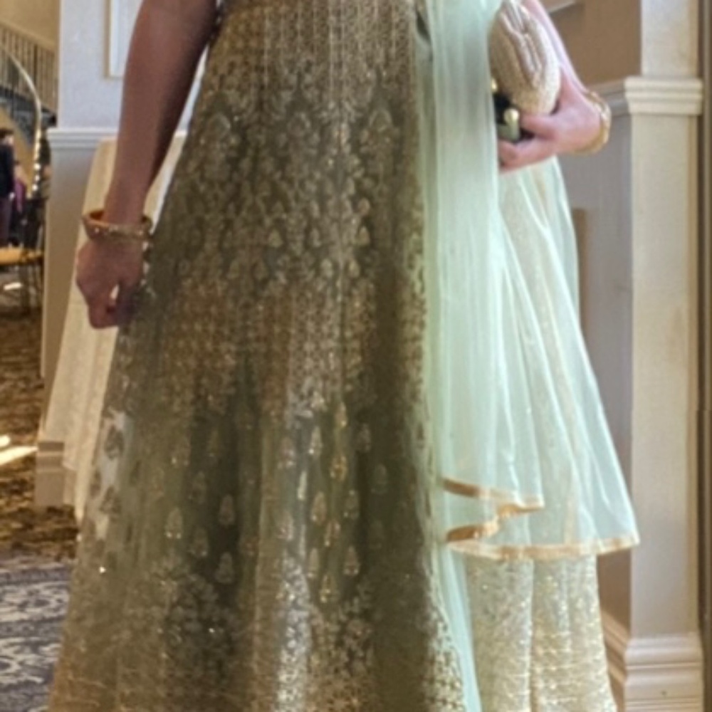 Sage color - traditional Indian style dress